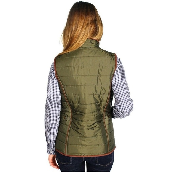 Barbour Olive Green Quilted Vest - Picture 2 of 11